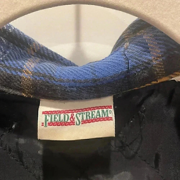 VINTAGE FIELD & STREAM QUILTED PLAID JACKET SIZE LARGE - Picture 2 of 3